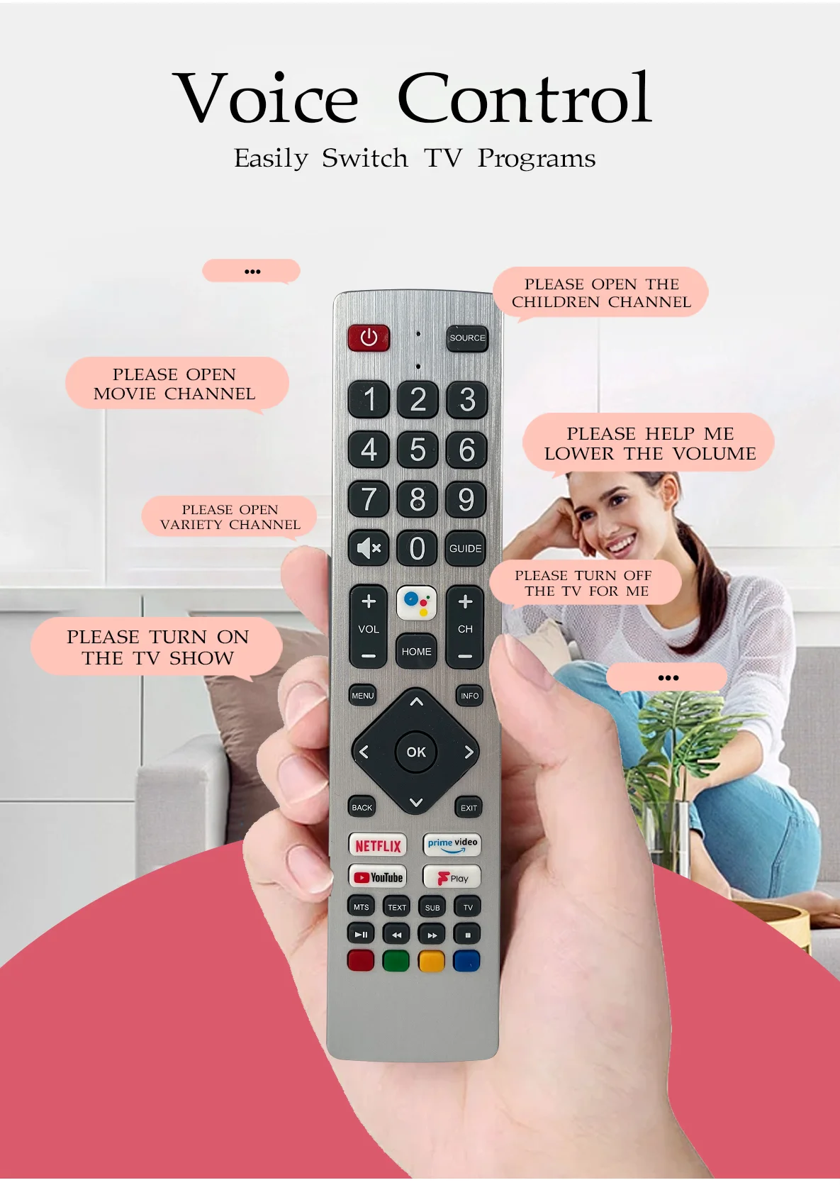 Remote Control How To Play Netflix On Smart Tv Voice TV Remote