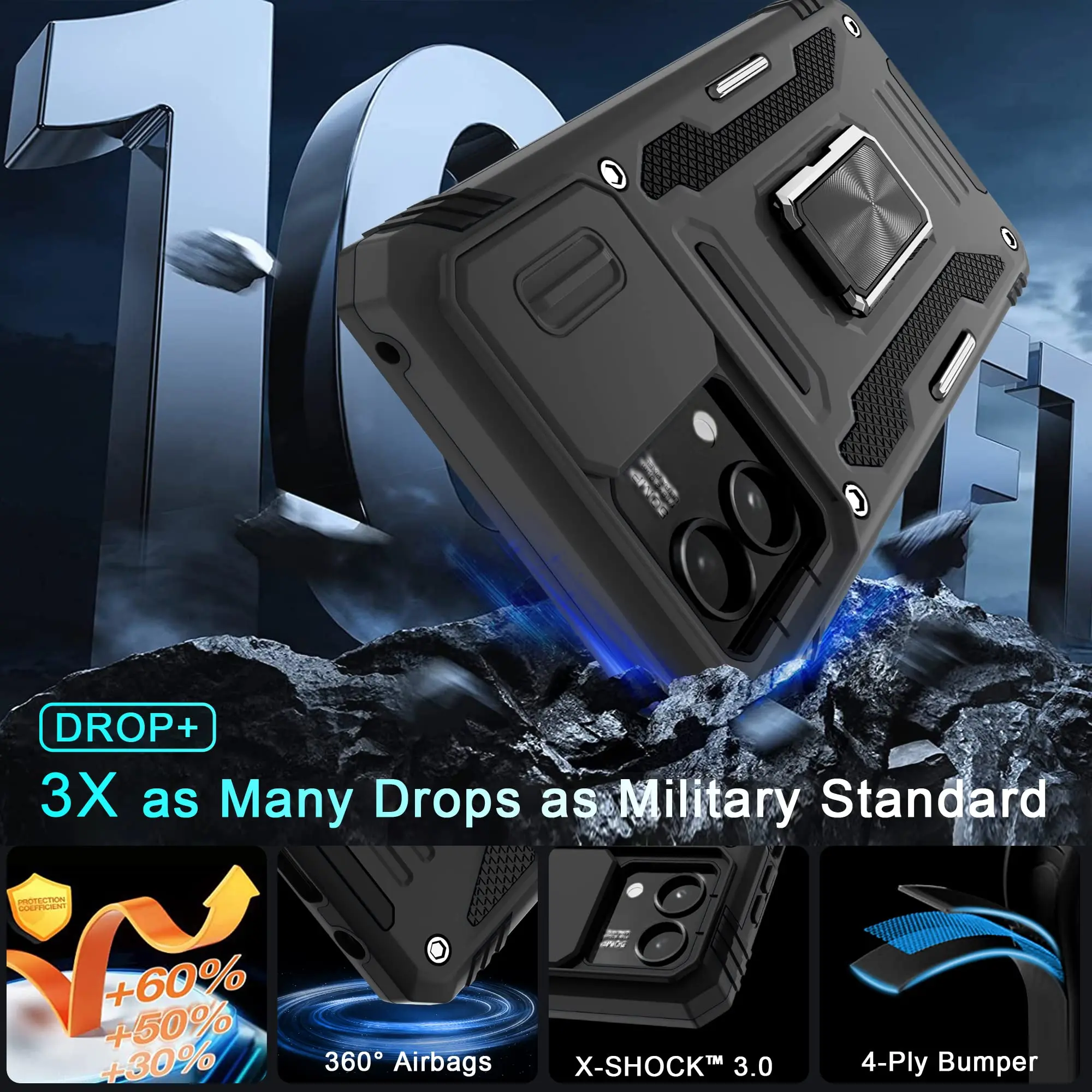 Slide Camera Case For Moto Stylus 5G 2023 EDGE 30 Neo E13 G42 G73 G53 G13 G32 G Power Shockproof Heavy Duty Kickstand_voghion.com