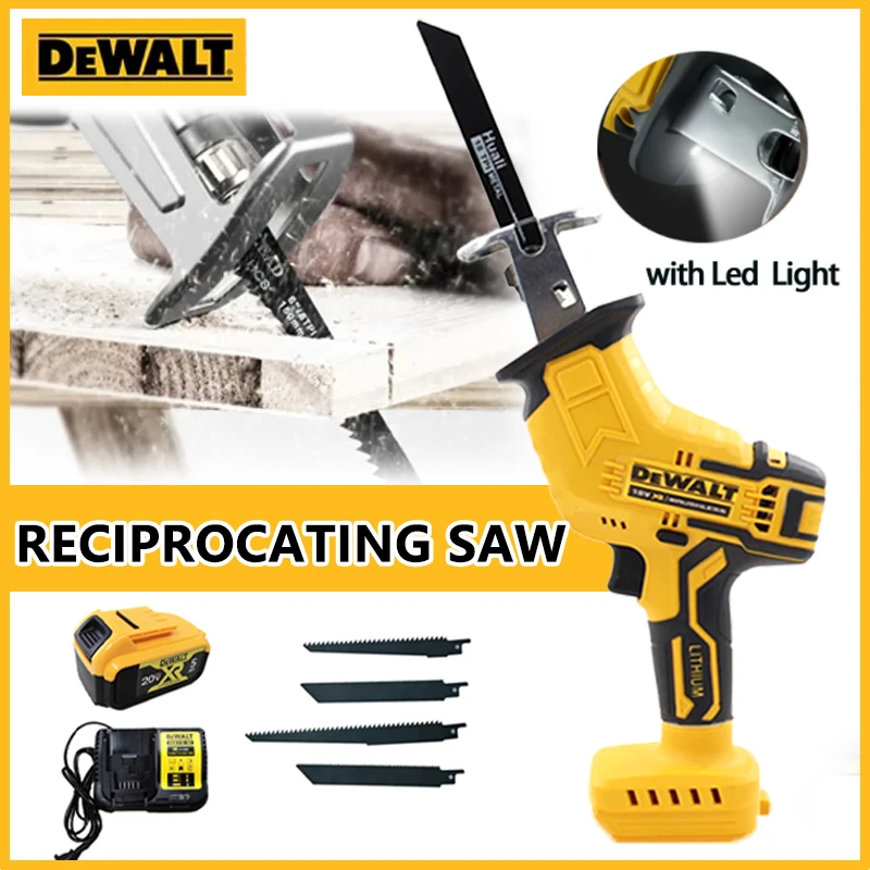

Сабельная пила Dewalt, беспроводная, с 4 лезвиями и батареей