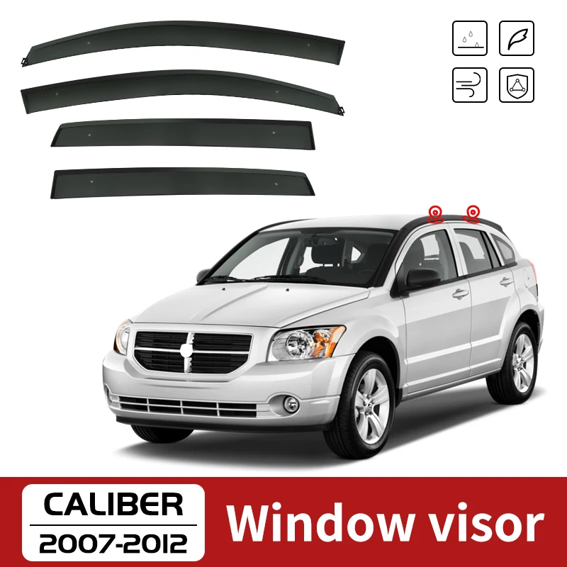 

For Dodge Caliber 2007-2012 Plastic Window Visor Vent Shades Sun Rain Deflector Guard For Dodge Caliber 2007-2012