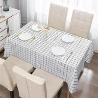 Nordic Style Grid Printed Household Waterproof Oil-proof Party Dining TableCloth Decoration Table Table Cloth Rectangle Cover 3