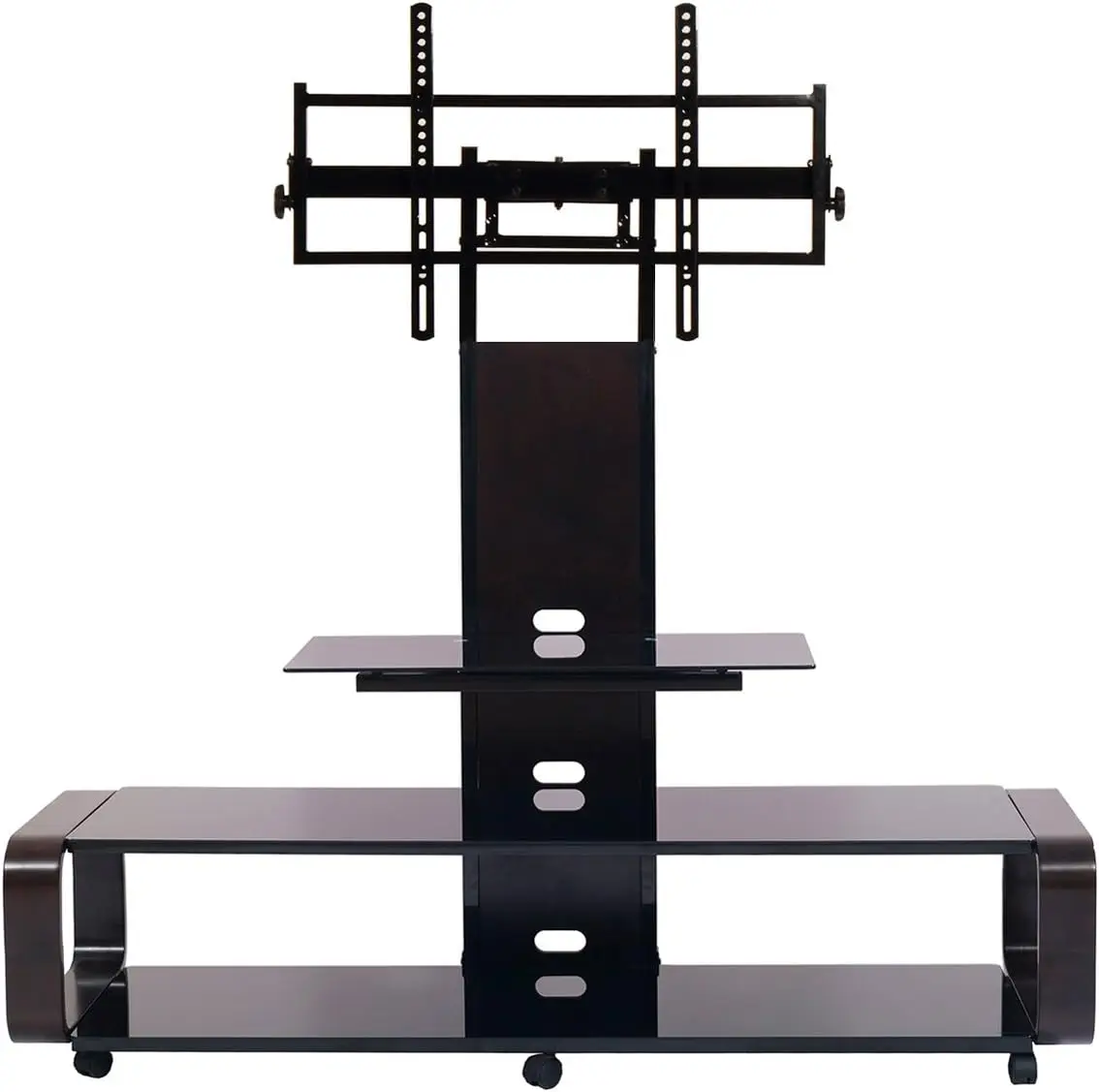 

TV Stand with Mount & Wheel for 35-85 Inch TV, Espresso/Black
