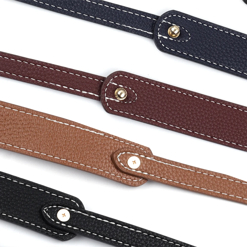 Litchi Pattern Leather Bags Strap Adjustable Replacement Crossbody Handle Strap Gold Hardware for Handbag Diy Bag Accessories