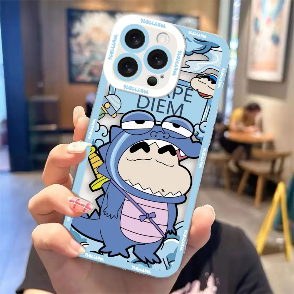 Transparent Cartoon Crayon-Shin Chan Phone Cover