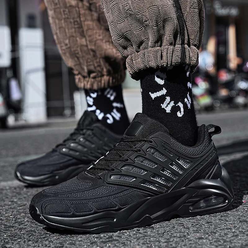 Designer Sneakers Men Brand Air Cushion Sports Jogging Shoes Outdoor Mesh Breathable Fashion Chunky Running Shoes Male Footwear
