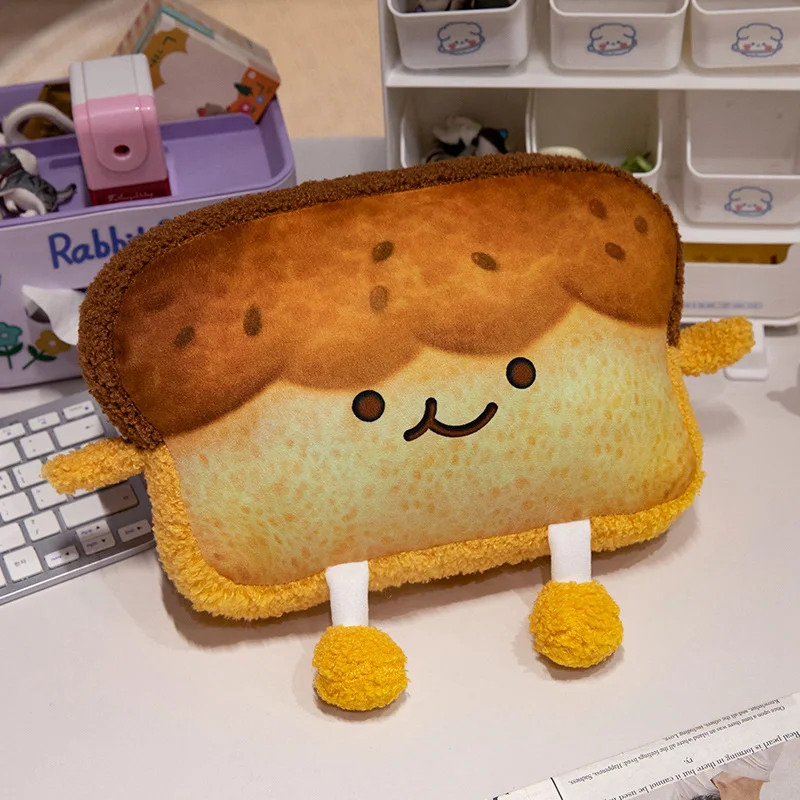 Kawaii Bread Toast Pillow Head Rest Plush (30cm) - Limited Edition