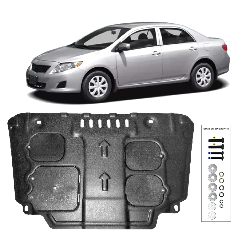 

For Toyota Corolla 1.8L 2009-2013 Black Under Engine Guard Plate Splash Shield Mud Fender Cover Mudguard Protector