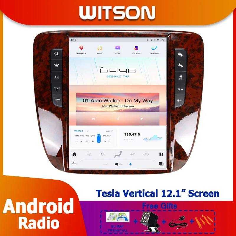 

Android radio car For GMC Yukon Chevrolet Tahoe Chevrolet Silver GPS Tesla Vertical 120.1" 2K 1200*2000 Screen auto radio