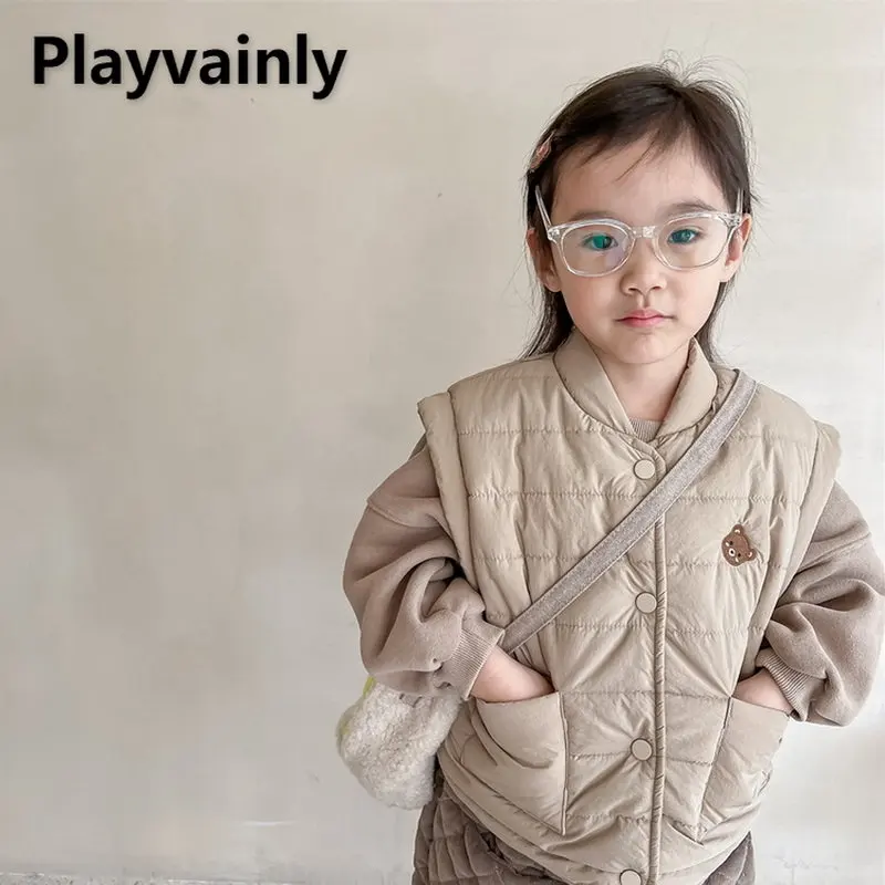 Autumn Winter Vest Baby Girl Boy Vest Sleeveless Cotton padded Warm