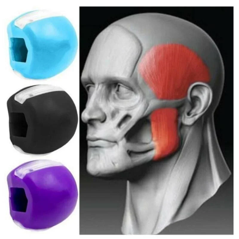 Masseter Ball Jaw Line Muscle Exerciser Chewing Ball Food Grade Silicone Facial Jaw Trainer Facial Fitness 20-40 Lbs jaw exerciser