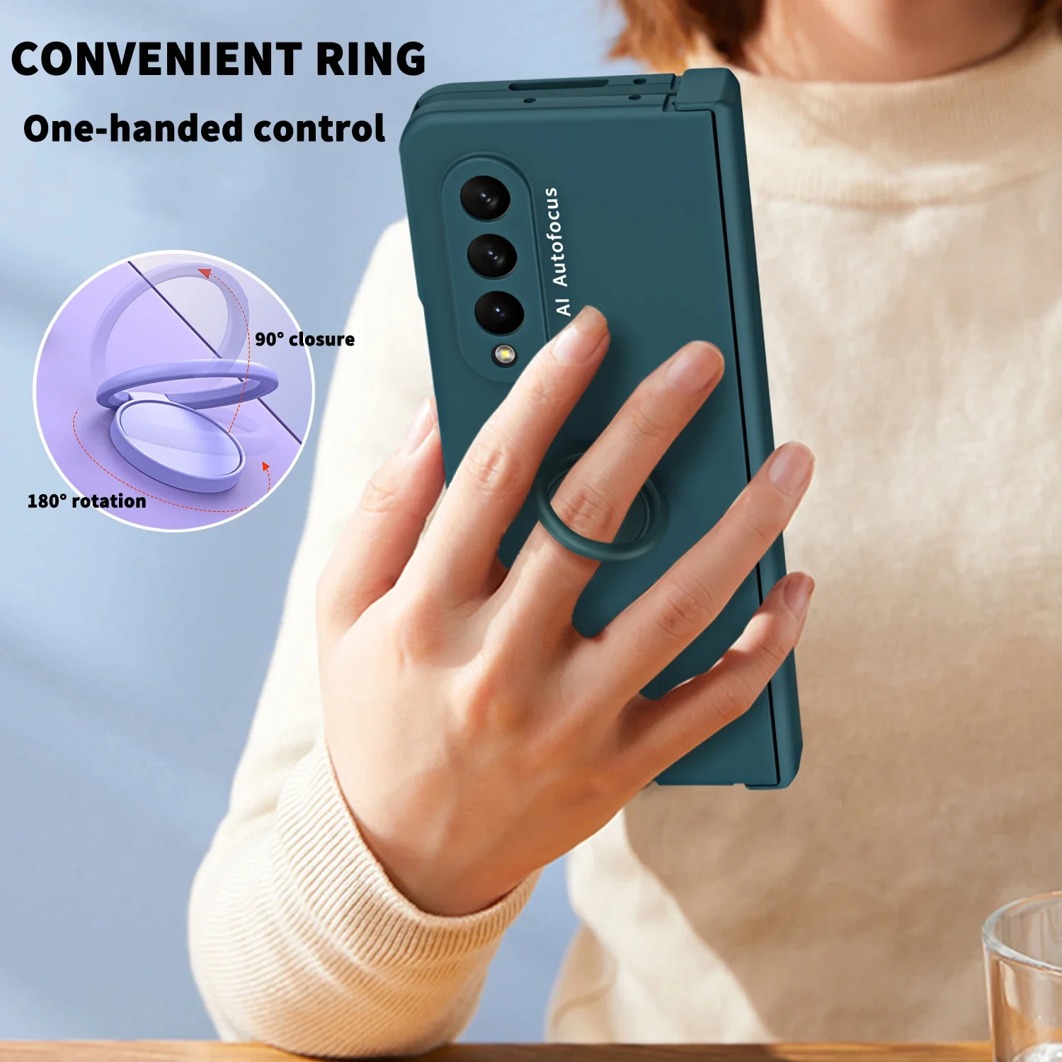 2024 Hot Macaron Case For Samsung Galaxy Z Fold 5 4 3 2 5G Case Magnet Bracket Housing Hinge Protective With Tempered Film Cover