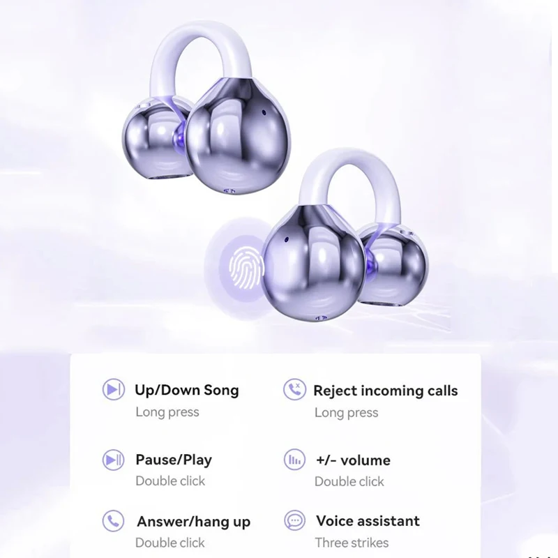 AI Language Translation Earbuds Bluetooth 5.4 144 Languages Real-time Two-Way Clip-On Translation Earphones for Travel Business