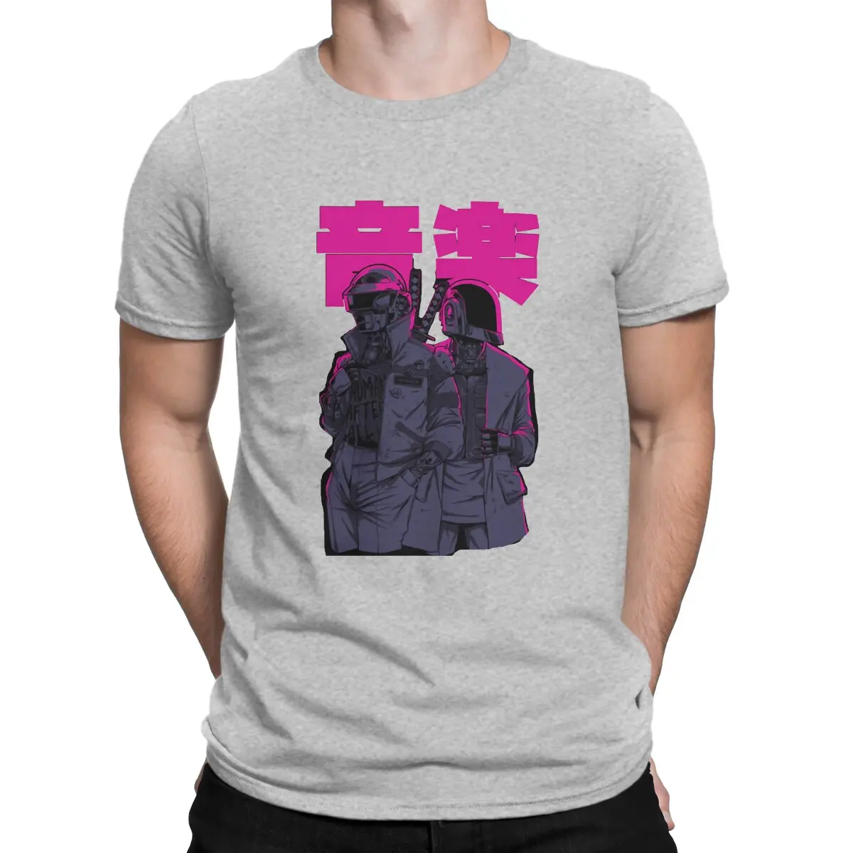 Camisetas de Cyber Rock para hombre, de algodón, informales, de manga corta y cuello redondo, talla 6XL