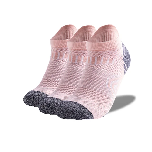 3Pairs/Lot Coolmax Cotton Socks Man Women Sport Running Sock Cycling Riding Bicycle Bike Football Breathable Basketball Sox 3 lightpink