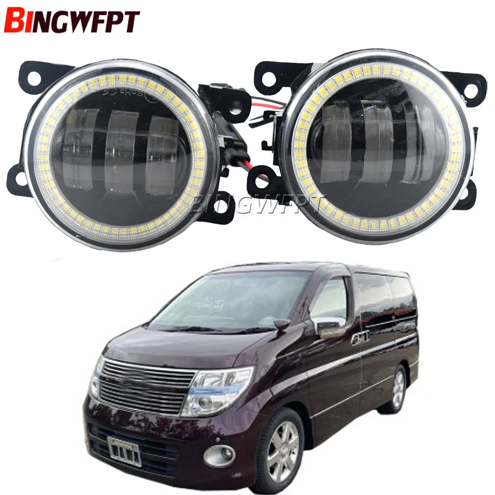 2pcs Car Right + Left Fog Light Assembly LED DRL Fog Daytime Running