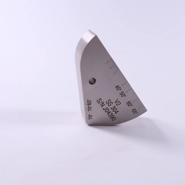 V2 Ultrasonic test block No2 calibration block 304 STAINLESS UT thickness 20mm, hole diameter is 5mm
