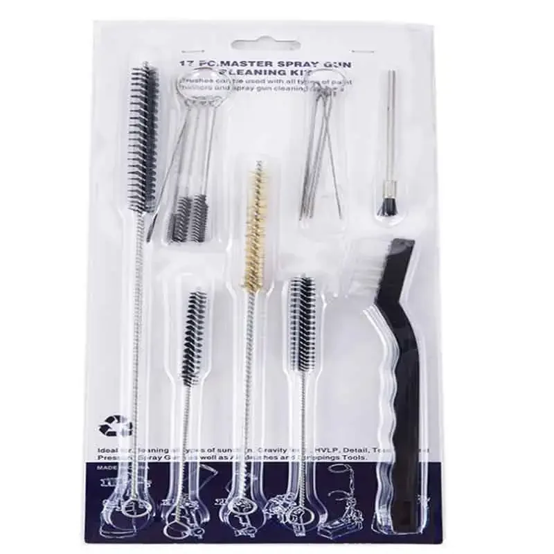 

17Pieces Of Spray Gun Cleaning Kits Brushes Stainless Steel Needles Air Brushes Auto Hardware Spray Guns Cleaning Tools