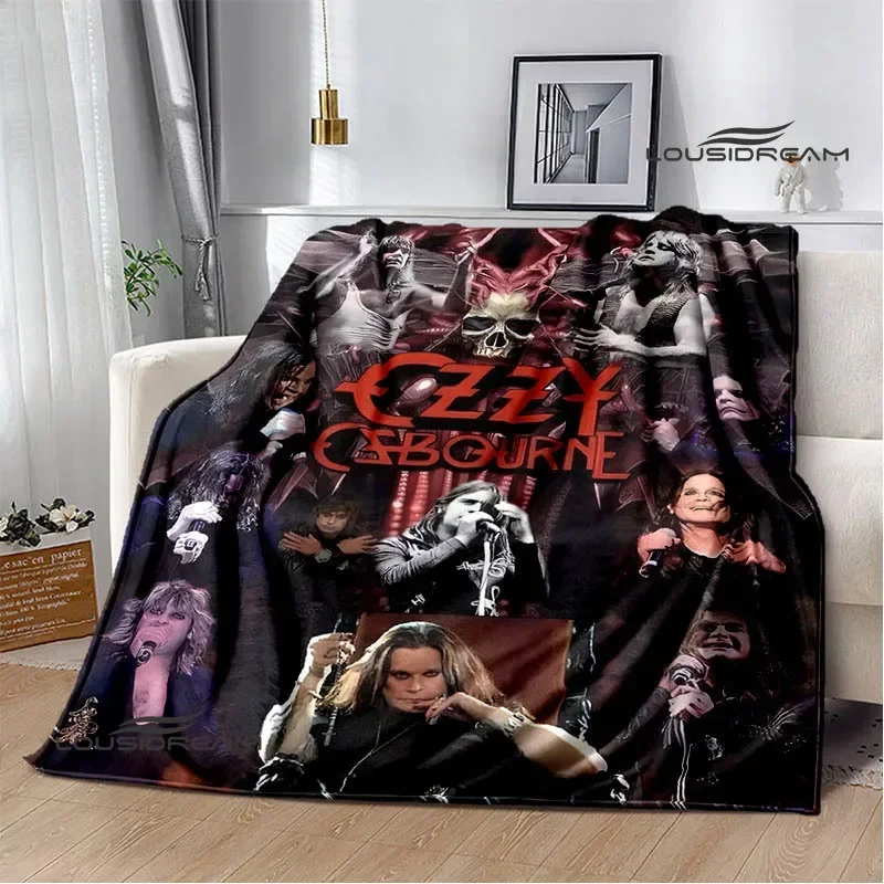 Ozzy osbourne retro personality blanket warm beautiful blanket flannel soft and comfortable home travel blanket birthday gift 6