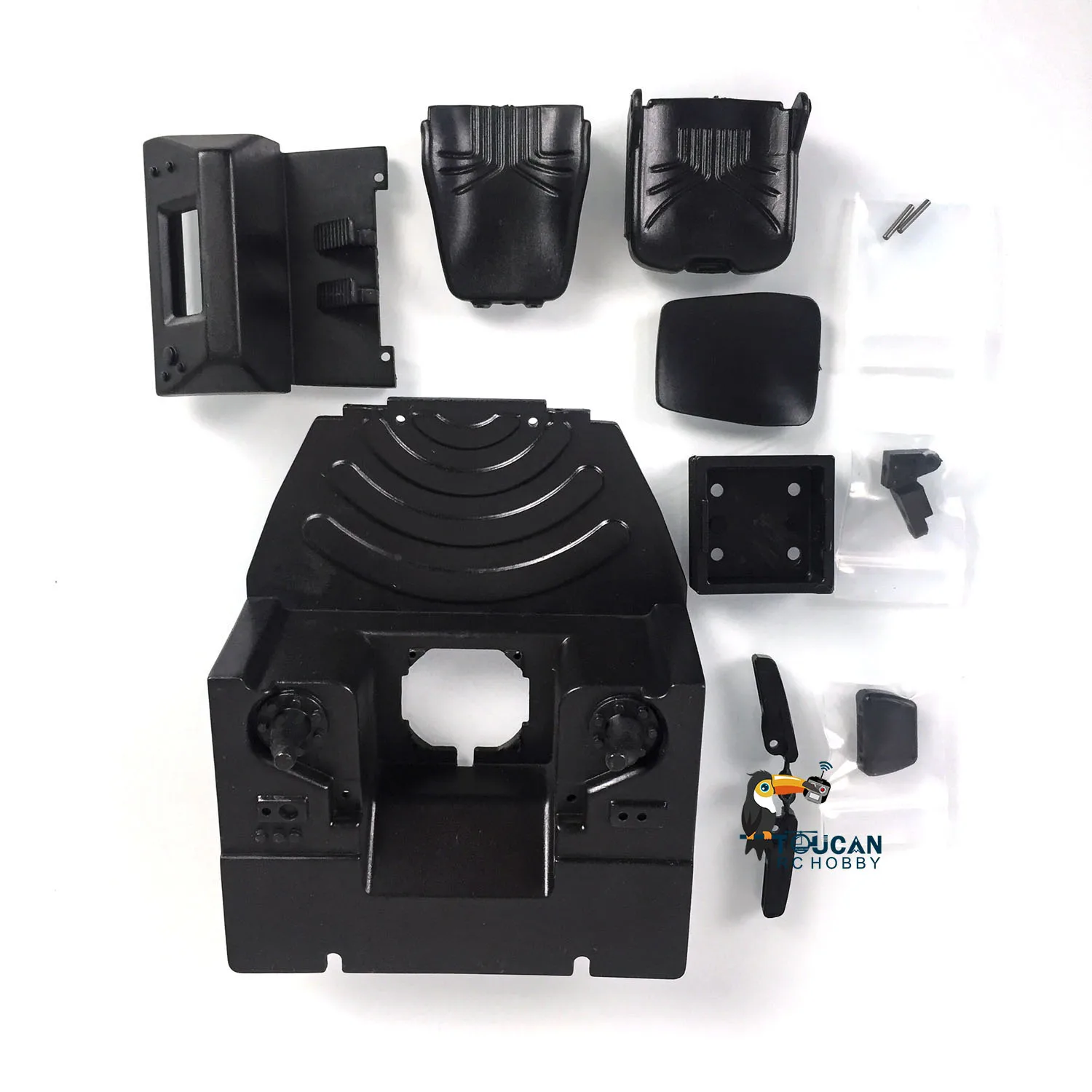 LESU 1/14 Aoue-DT60 Crawler Dozer Bulldozer DIY RC Hydraulic Model Truck Pump Lights Unpainted Unassembled RC Toys Model 6