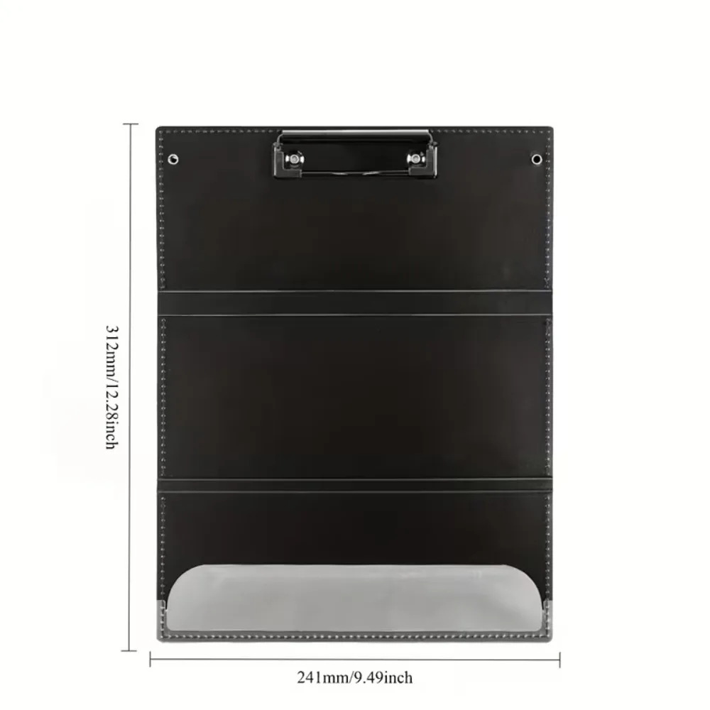 Portablocco a 3 strati con design pieghevole, cartella portadocumenti, portaoggetti per ufficio, scuola, ospedale, organizer portatile per archiviazione file - immagine 6