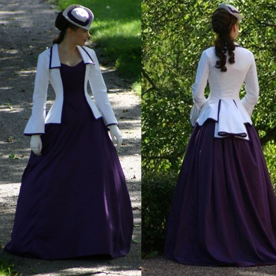 女性のためのビクトリア朝のスタイルのスーツ、中世の服、90年代
