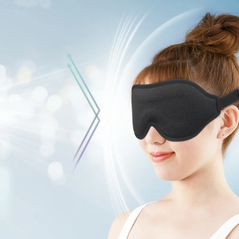 3D Block Out Light Sleeping Eye Mask Memory Foam Silk Sleep Mask Women Men For Eyes Sleep Masker Eye Shade Blindfold Sleep Aid 4