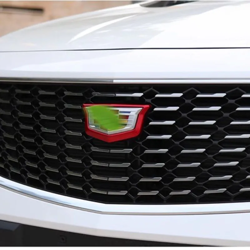 

Автомобильные аксессуары для Cadillac XT4 2018-2023, передний логотип, круг, отделка, наклейка, рамка, ABS Внешнее украшение
