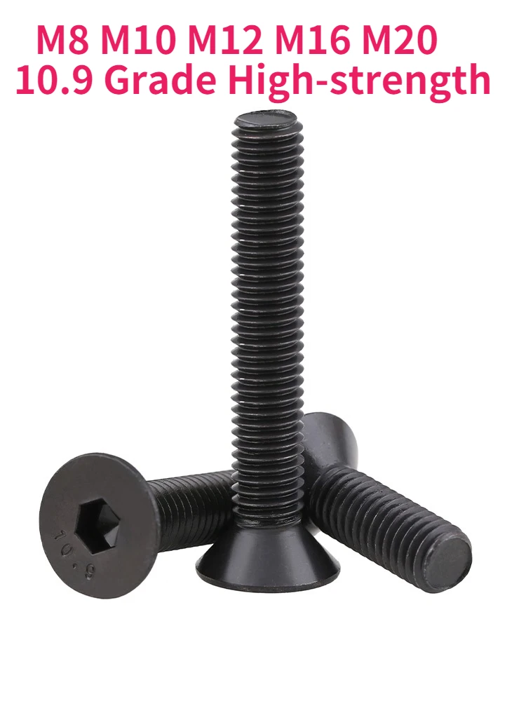 

M8 M10 M12 M16 M20 10.9 Grade High-strength Countersunk Hex Socket Screw Flat Head Hexagon Socket Screw Bolt