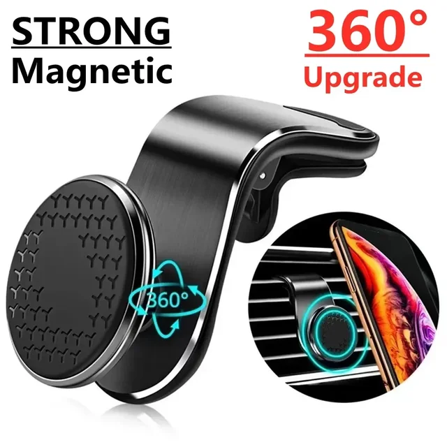 Magnetic Car Phone Holder Air Vent Clip Mount Mobile Cellphone GPS Support For Xiaomi iPhone 15 14Huawei Samsung Phone Car Stand 1