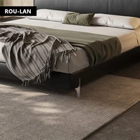 Lit souple minimaliste moderne lit en cuir chambre principale lit souple lit de mariage lit Double créatif 5