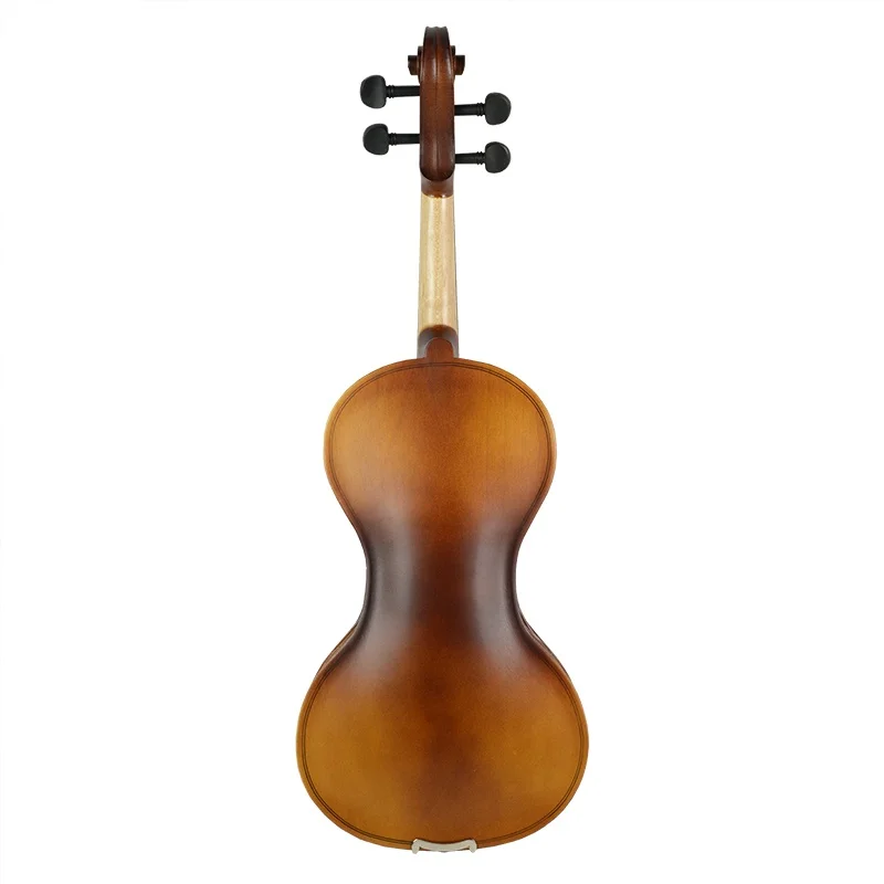 4/4 Full Size Violin Fiddle With Case Row Bridge Satin Finish Vintage Student Basswood Violin Gourd Shaped Handmade KIT