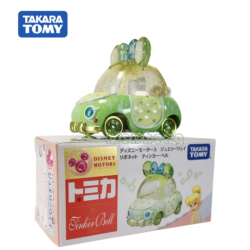 TAKARA TOMY TOMICA Scale Tinker Bell Jewel Road Girls Alloy Diecast Metal Car Model Vehicle Toys Gifts Collections