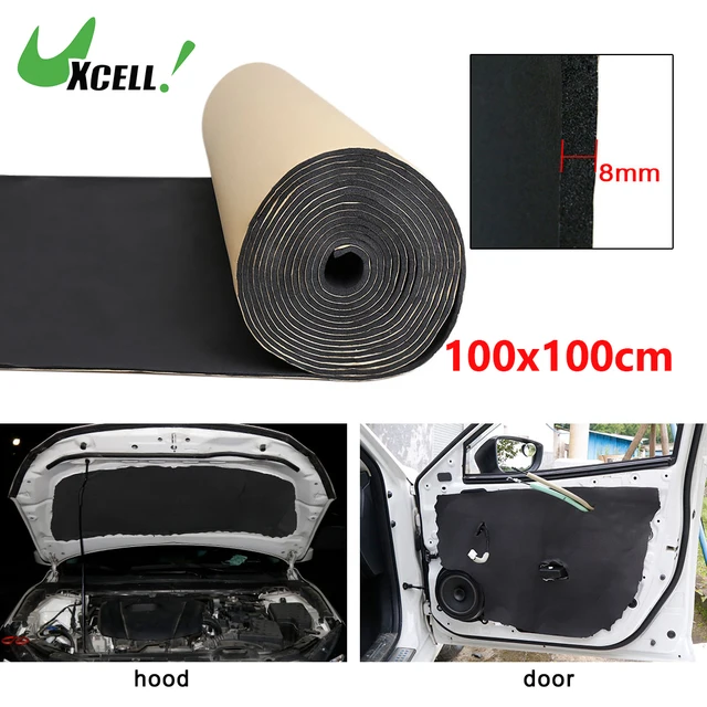 Uxcell 8mm 100cmx100cm Car Auto Truck Heat Sound Insulation Deadener Mat