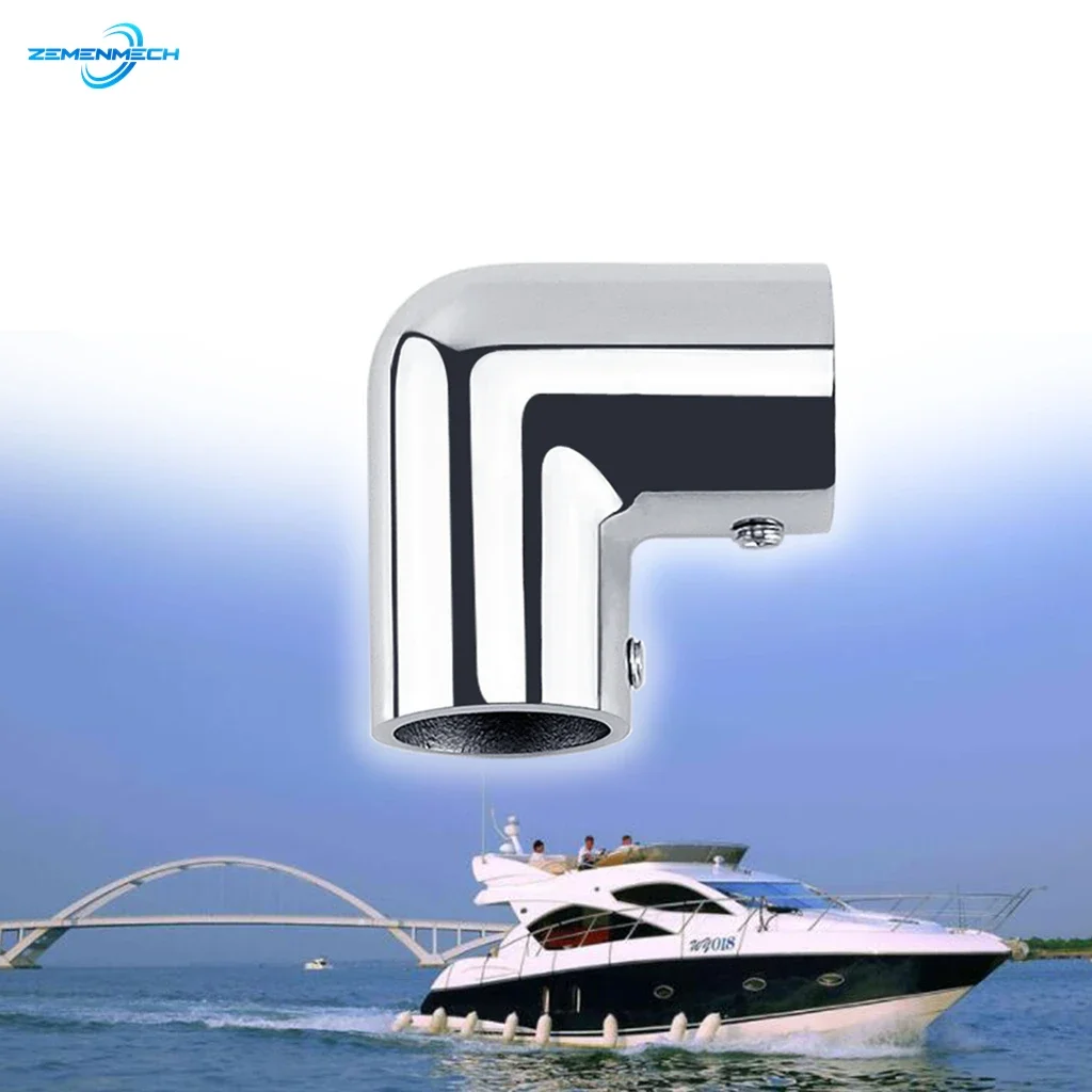 

22mm 25mm Pipe Connector Marine Boat Yacht Hand Rail Fitting 90 Degree Elbow Hardware Tube Railing Handrail 316 Stainless Steel