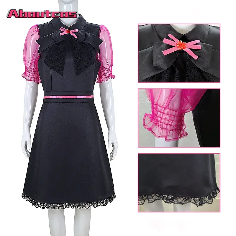 Aboutcos Draculaura Ula Cosplay Anime Monster High Cosplays-3Xl Cute Draculaura Costume Cosplay Plus Size Halloween