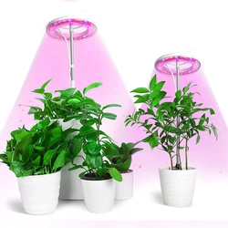 LED Grow Light for Indoor Plant 4000K Full Spectrum Plant Growing Lamp with Red Blue LED Dimmable Plant Light with 3/9/12H Timer