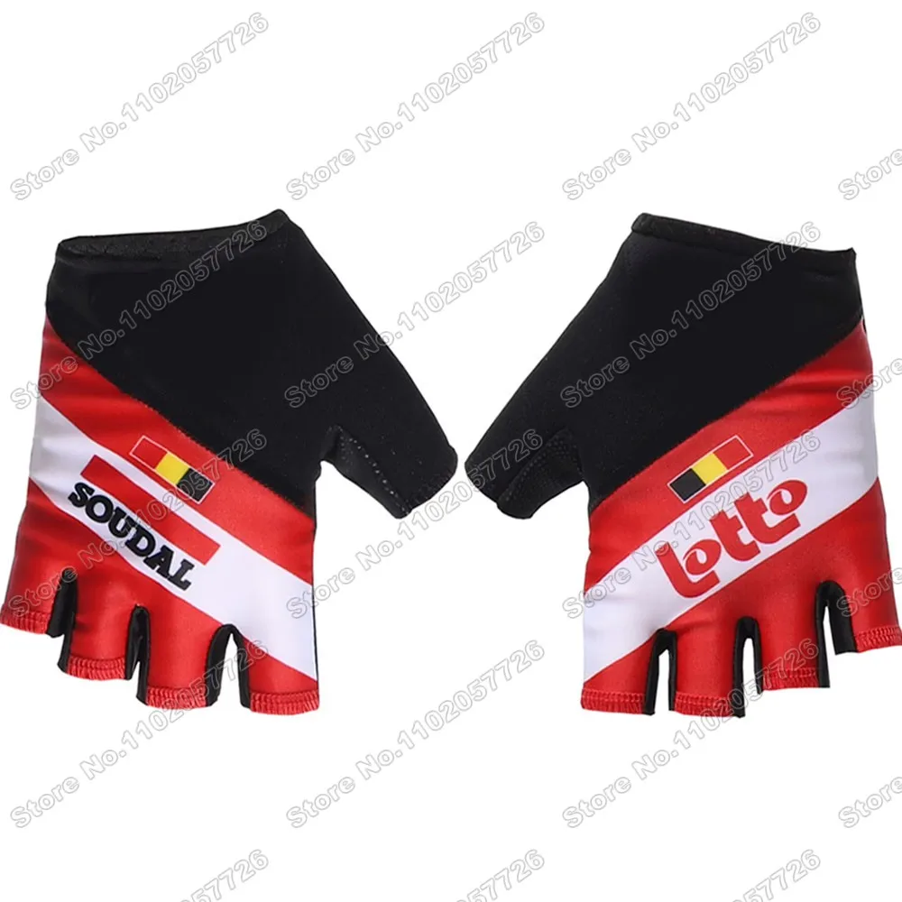 Lotto Soudal Cycling Gloves Men Bicycle Gel Half Finger Glove Mountain Road Bike Jerseys Guante