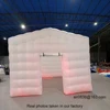 White Black Inflatable Nightclub Tent With Windows Lighting Night Club Cube Disco Music Bar Tent Wedding Photo Booth For Event 3