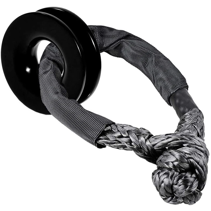 

1/2 Inch Synthetic Shackle Winch Rope + Recovery Snatch Ring For ATV UTV SUV Off-Road Towing Truck 4X4 Boat Marine