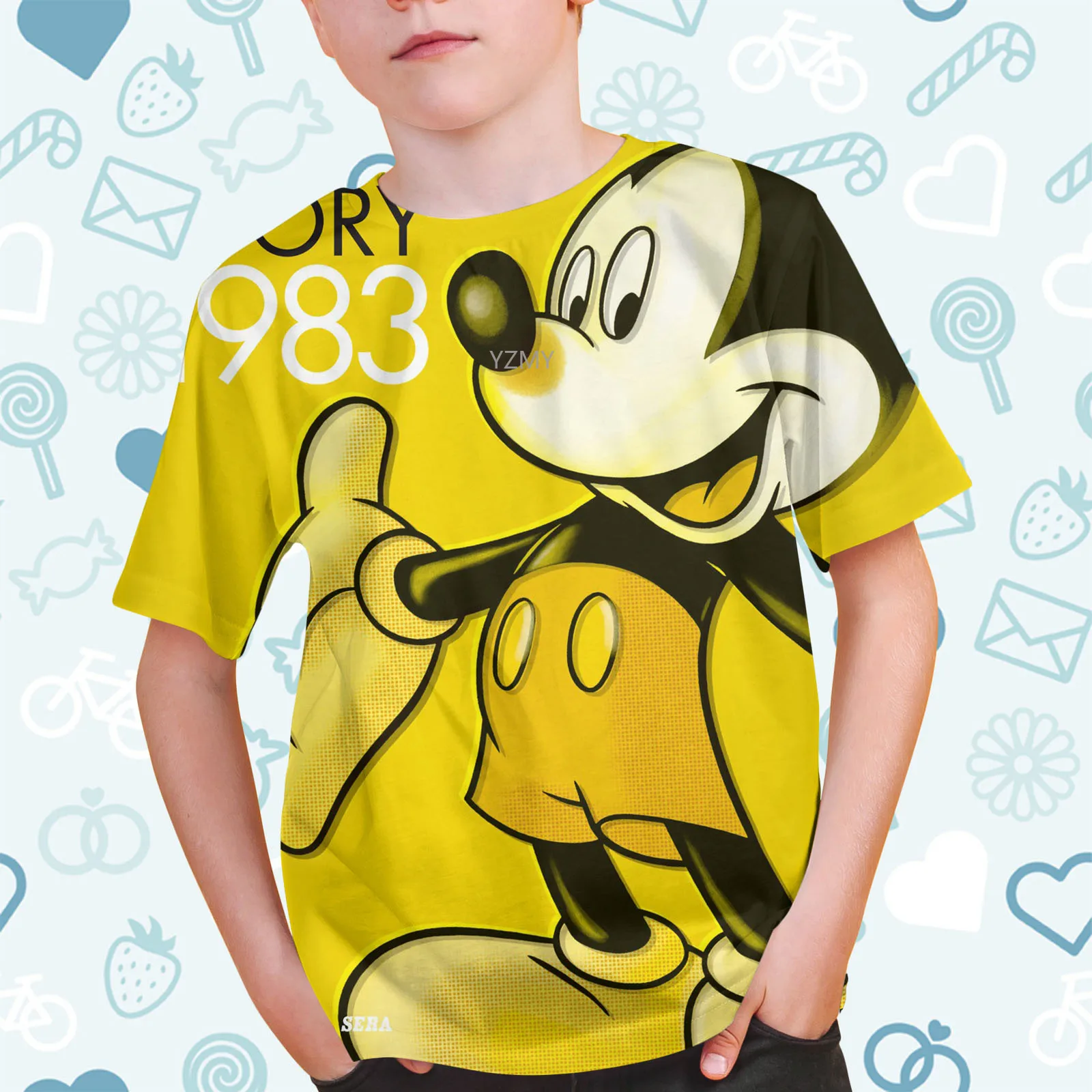 Summer Disney Mickey Mouse Cartoon Clothes Tee Top Children Funny Cute Clothing Boys Girls Fashion Casual Kids T-shirts - Image 3