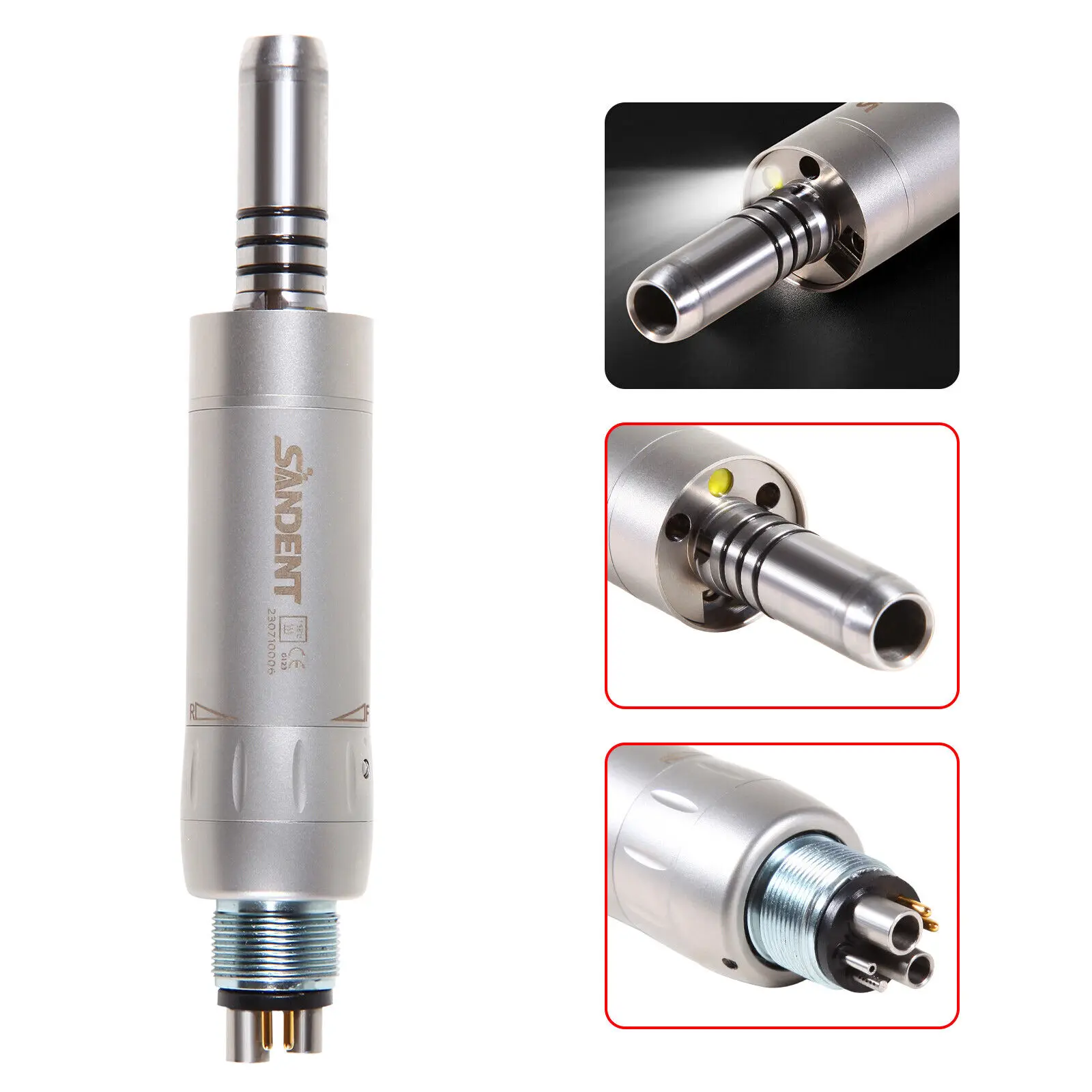 

Dental Air Motor E-Type Low Speed Handpiece Fiber Optic Led Light 1:1 For NSK KaVo