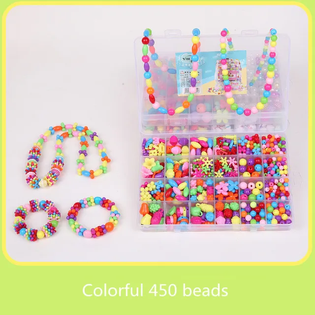 Beaded Baby Toys Toddlers Handmade Storage Box DIY Crafts Production Material Package Necklace Bracelet Educational Girls Gifts 5