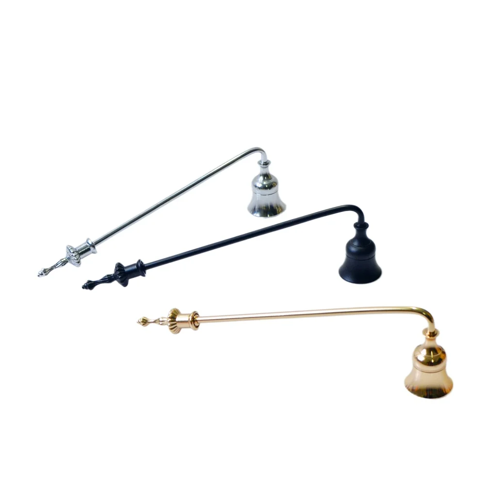 Bell Candle Wick Snuffer Candlestick Holder Candle Accessories Extinguishing Tool Incense Jar Supplies Long Handle Metal Snuffer