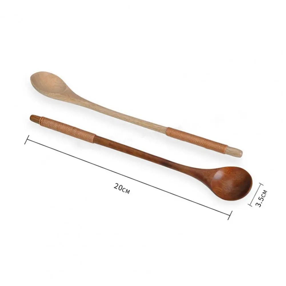 Wooden Spoon Bamboo Soup Teaspoon Scoop for Kitchen