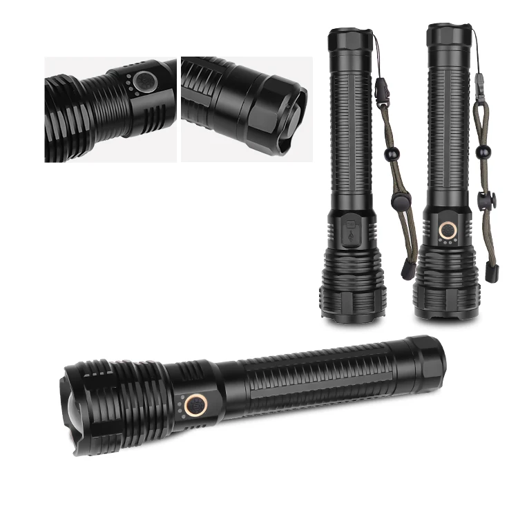 

Aluminum Alloy LED Flashlight High Power Telescopic Zoom 4 Core Torch Usb Hand Lantern For Camping Outdoor Emergency Use