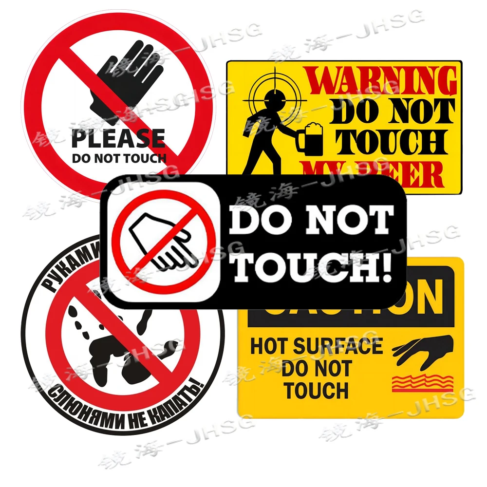 

Please Do Not Touch The Exterior Warning Sign! Russian Car Fun Sticker Accessories Waterproof Vinyl Decal