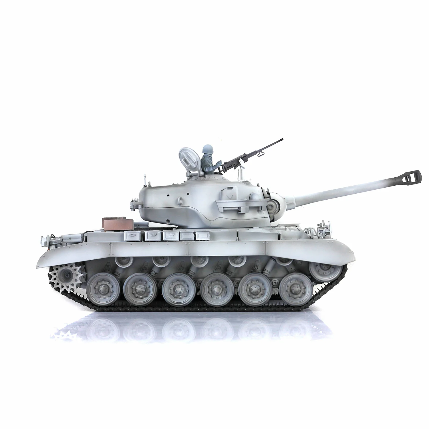 1/16 HENG LONG 7.0 M26 RC Tank 3838 360° Turret Steel Gearbox Barrel Recoil Soldier Infrared Fire Machine Gun BB Toys TH20332 2