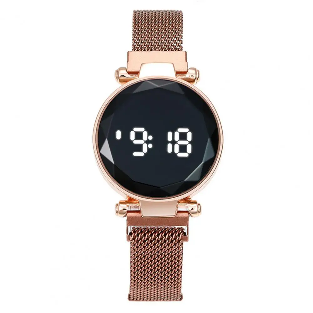Timepiece  Universal Office Lady Digital Watch Scratch-resistant Lady Wristwatch Round Dial   for Daily Use