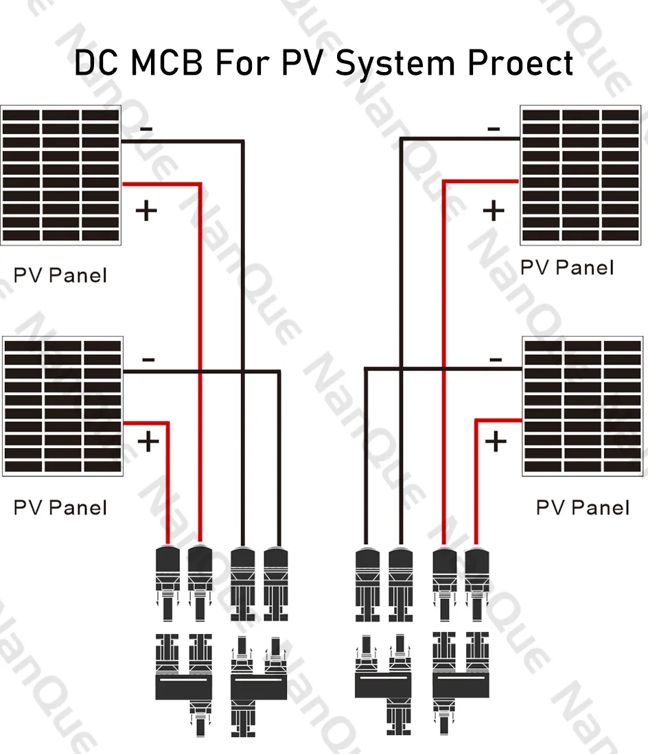 DC MCB 250V 500V 750V 1000V 1/2/3/4 Pole Photovoltaik Schalter Solar Panel Schutz Leistungsschalter für DC 16A 32A 50A 100A 125A – Detail 4