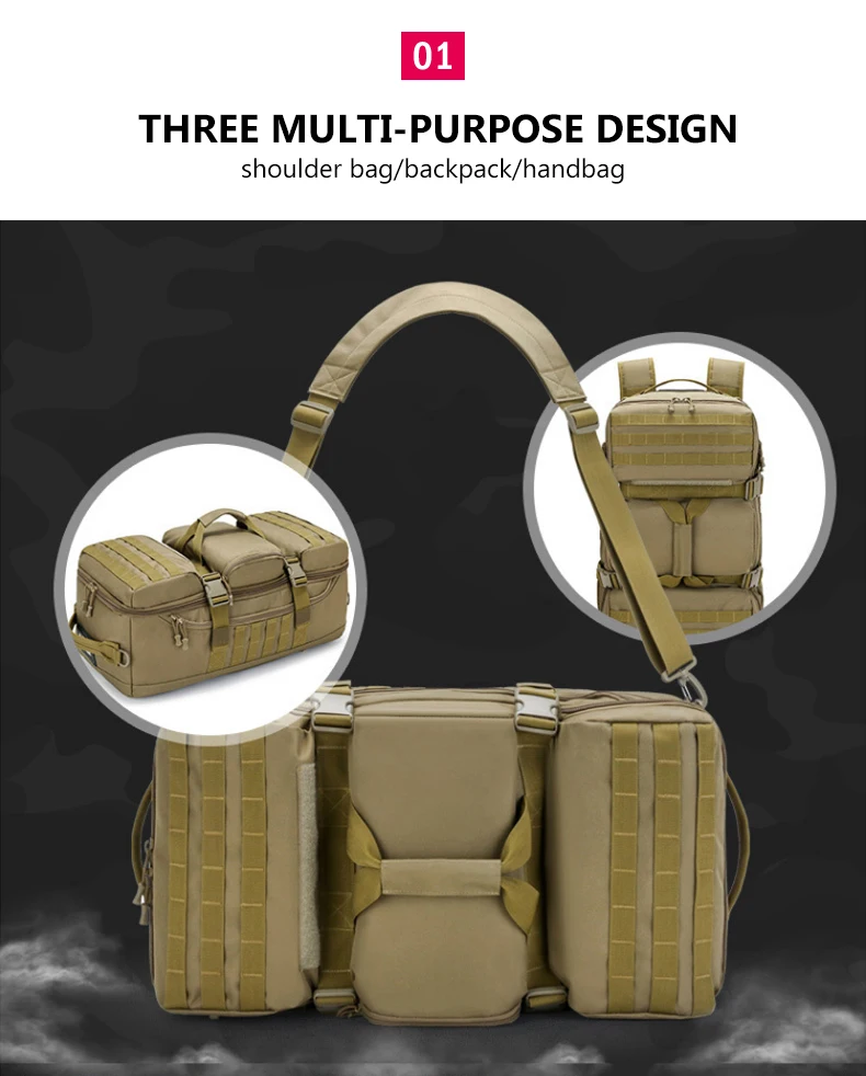 Description Picture 4 of item50L Tactical Travel Backpack Military Waterproof Hiking Rucksack Outdoor Camping Move Bag Climbing Molle System Durable Large